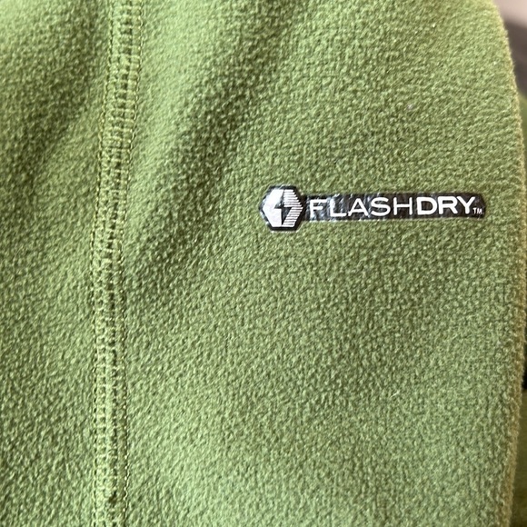 The North Face Flash Dry 1/2 Zip Fleece Jacket Sweatshirt Green Gray Size Large - Picture 3 of 6